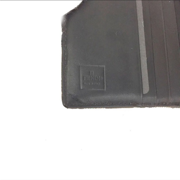 1F5080 FENDI Zucca Canvas Leather Bifold Wallet - Picture 5 of 11